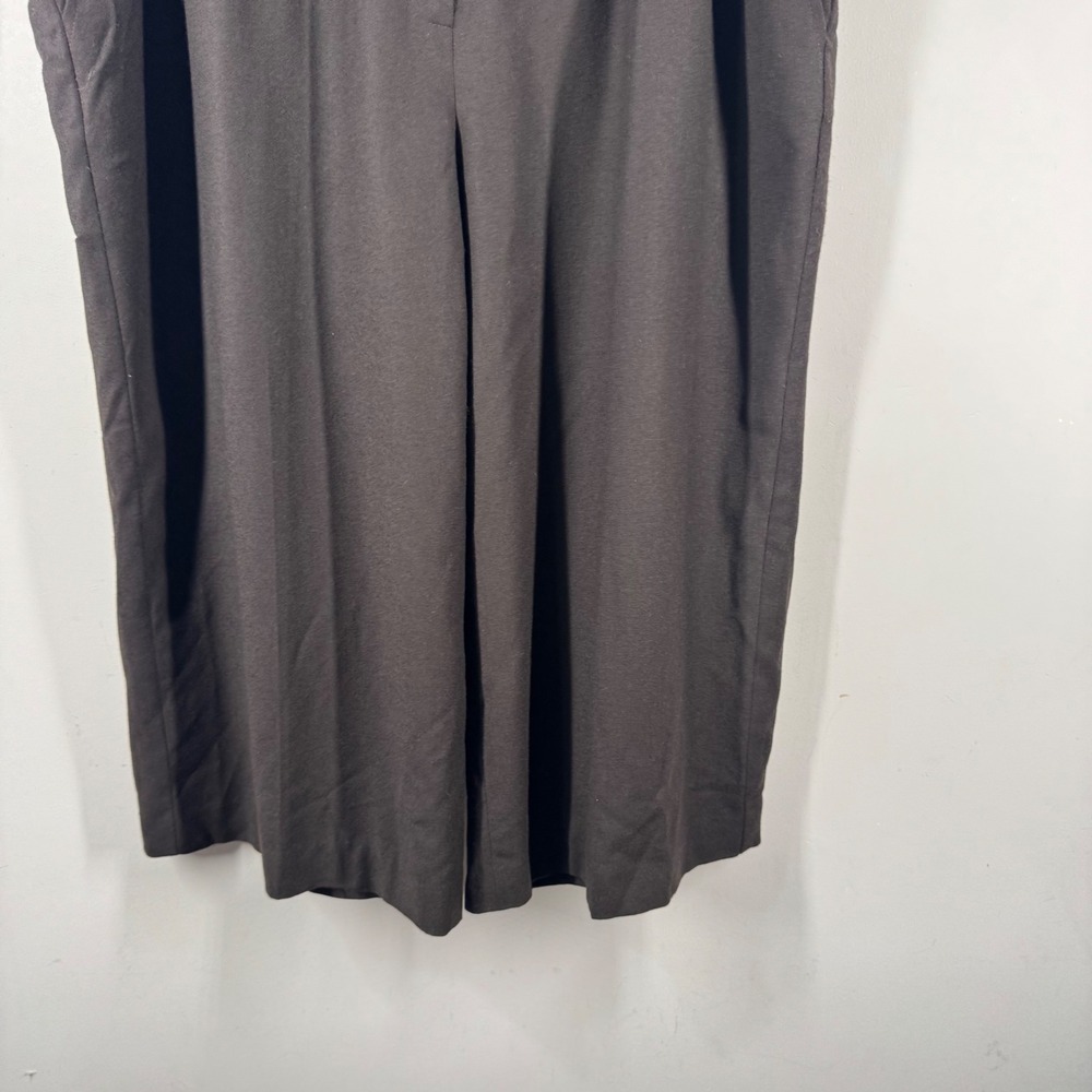 Talbots Woman 20W Brown Wool Blend Wide Leg Cropped Trousers Italian Fabric - Picture 3 of 9